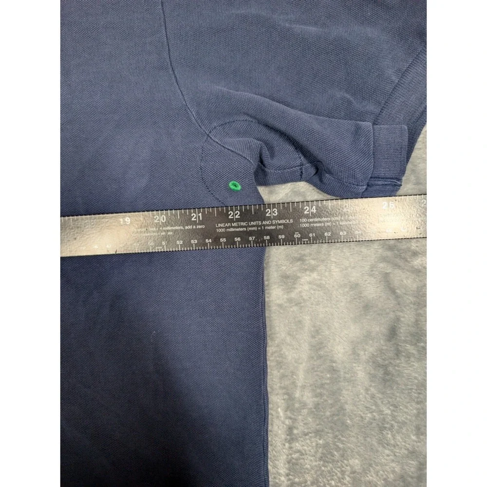 Vintage Polo Ralph Lauren Vented Rugby Short Sleeve Polo Shirt Mens Blue Sz L